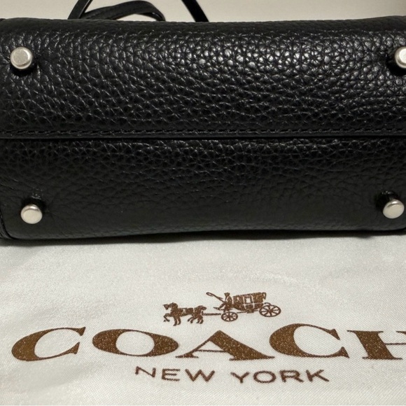 COACH Swagger 20 Mini Satchel Black with Silver Hardware - Picture 7 of 7